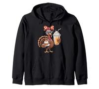 Sassy Turkey Pumpkin Spice Pie Thanksgiving Zip Hoodie