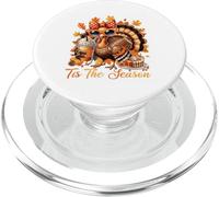 Sassy Turkey with Football And Latte for Thanksgiving Fun PopSockets PopGrip for MagSafe