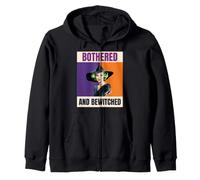 Sassy Witch Green Hair Bothered Bewitched Art Zip Hoodie