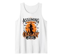 Sassy Witch Old Lady Halloween Humor Design Tank Top