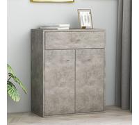 sassy wooden sideboard with 2 doors 1 drawer in concrete effect