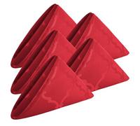 SASTYBALE Christmas Cloth Napkin Spillproof and Wrinkle Resistant Square Jacquard Napkin with Rhombus Patterns for Dining Room & Holiday Decoration (Red, 50 x 50 cm (4 pieces))