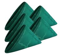 SASTYBALE Christmas Cloth Napkin Spillproof and Wrinkle Resistant Square Jacquard Napkin with Rhombus Patterns for Dining Room & Holiday Decoration (Green, 50 x 50 cm (4 pieces))