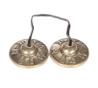 Sasuori Handcrafted Tibetan Meditation 2.6in/6.5cm Tingsha Cymbal Bell with Buddhist Symbols
