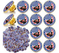 Sasylvia 100 Pcs Veteran Label Pins, Military USA Patriotic American Flag Pins, Veterans Day Gifts for Men and Women, about 0.98 x 0.98 inches, metal and epoxy resin, no gemstone