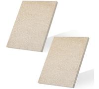 Sasylvia 2 Pcs Baffle Board 16'' x 14'' x 0.5" 2100f FireBrick Wood Stove Fireboard Insulation Fireplace Replacement Parts for Heating Hearth Oven Forges Kilns