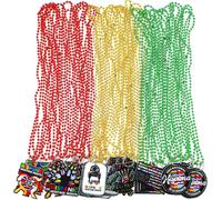 Sasylvia 60 Pcs Hispanic Heritage Month Bead Necklaces with Felt Pendant in 6 Styles Spanish Latino America Heritage Month Necklaces for Party Decoration Supplies Events Celebration