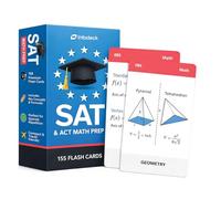 SAT Math Flash Cards Set (2026-2027) │ 155 Key Concepts & Formulas to Help You Prep and Achieve Higher Score on SAT & ACT Exam │ Premium Edition Set by Infodeck