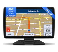 Sat Nav for Car/Truck/HGV - 9 Inch GPS Navigation UK 2026 with Lifetime Free Maps Updates, Real Voice Guidance, Speed Camera Alerts, Postcode Search & Lane Assist