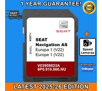 SAT NAV SD CARD LATEST! V22 2025 SEAT ALHAMBRA ARONA ATECA IBIZA LEON TOLEDO NAVIGATION MAP UK