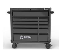 Sata 11 Draw Roller Cabinet - Black