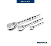 SATA 120xp 1/4 3/8" And 1/2 Stubby Ratchet Set Chrome Vanadium - 3 Piece ST13975