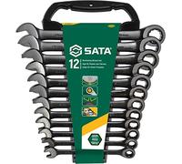 Sata 12pc Metric Combi Ratcheting Wrench Set-Metric - Black Edition ST08032