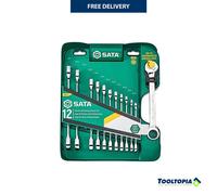 SATA 12pc Metric Double Ratchet Spanner Set 8-19mm Chrome Vanadium ST09066-02