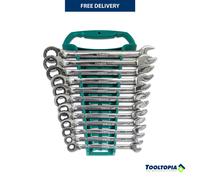 SATA 12pc Reversible Metric Ratchet Spanner Set Chrome Vanadium ST08044