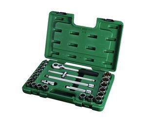 Sata 24pc 1/2Dr 12Pt Metric Socket Set Durable - ST09060SJ