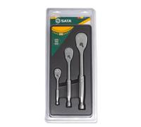 Sata 3 Piece 1/4in, 3/8in, 1/2in Drive 120 Tooth Reversible Ratchet Set ST13975