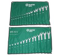 SATA 38 Piece 12 Point Combination Wrench Set | SAE 1/4" to 15/16" & Metric 6mm to 32mm | ST08416G