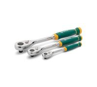 SATA 3pc Ratchet Set 72T Teardrop Comfort Grip 1/4, 3/8, 1/2