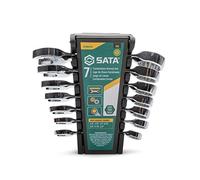 SATA 7 Piece 12 Point Stubby Wrench Set | SAE Sizes 3/8" to 3/4" | Off Corner Loading | ST08417G