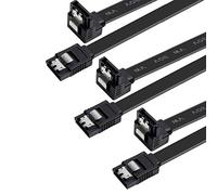 SATA Cable III, Benfei 3 Pack SATA Cable III 6Gbps 90 Degree Right Angle with Locking Latch 18 Inch for SATA HDD, SSD, CD Driver, CD Writer,Black