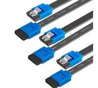 SATA Cable III, Benfei 3 Pack SATA Cable III 6Gbps Straight HDD SDD Data Cable with Locking Latch 18 Inch for SATA HDD, SSD, CD Driver, CD Writer