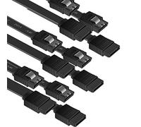 SATA Cable III, Benfei 6 Pack SATA Cable III 6Gbps Straight HDD SDD Data Cable with Locking Latch 18 Inch for SATA HDD, SSD, CD Driver, CD Writer - Black