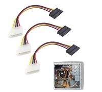 SATA Cables, 3Pcs Cables Power Splitter 4 Pin Molex to SATA 12 Pin Drive Power Cable SATA Power Extension Cable Drive Adapter for DVD Hard Disks