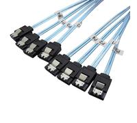 SATA-III Cable, SATA-6Gbps HDD-SDD Data-Cable Replacement For Server Bitcoin Computer SSD HDD CD DVD Drives (0.5m 4Sata)