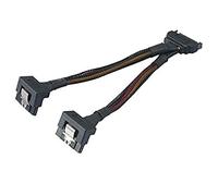 SATA Power Splitter 15 Pin SATA male to 2 x SATA Right Angle Connectors
