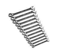 SATA ST08044B 12 Pieces Metric Reversible Ratcheting Wrench/Spanner Set - Black Edition