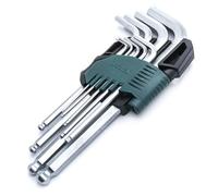 SATA ST09105ASJ 9-Piece Metric Hex Key Set, Long Arm Ball Point Design, with Alloy Steel Construction and Impact-Resistant Caddy