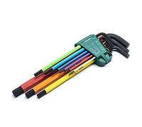 SATA ST09107CHBSJ 9 Pieces Extra Long Color Series Black Oxide Hex Key Set