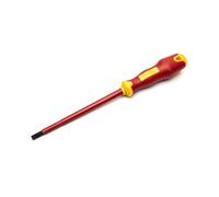 SATA ST61325SC VDE Insulated Electricians 6.5mm Slotted Head Screwdriver with VDE Handle and S2 Steel Blade, 6.5x150mm