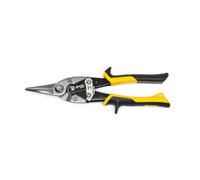 SATA Tin Snips Straight 250mm Cut Straight Yellow Handles for Easy Identification Cuts up to 1.2mm Cold Rolled Iron Sheet (0.8mm Stainless Steel Sheet)