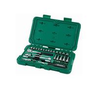 SATA Tools Sata 36Pc 1/4 Drive 6 Point Metric Socket Set Ratchet With Quick Release
