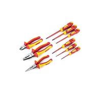SATA Tools Sata 9Pc Vde Insulated Screwdriver & Plier Set - Up To 1000V Alternating Current