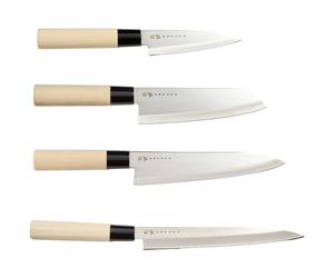 Satake - Houcho Balsabox Knife Set 4 Pieces - Grey