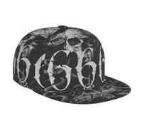 Satan 666 Symbol Demon Black And White Baseball Hats Snapback Adjustable Dad Trucker Flat Bill Visor Baseball Caps For Men Women