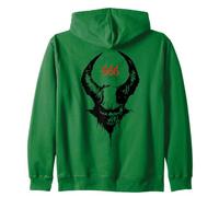 Satan 666 trve Metalhead Devil Horns Lucifer Wicca Pagan Sin Zip Hoodie