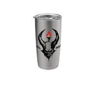 Satan Black Flame Devil Lucifer Wicca Pagan trve Metalhead Stainless Steel Insulated Tumbler