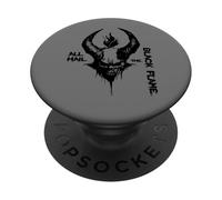 Satan Black Flame trve Metalhead Devil Lucifer Wicca Pagan PopSockets Adhesive PopGrip