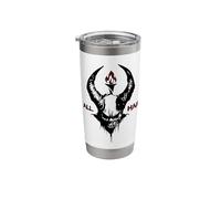 Satan Black Flame trve Metalhead Devil Lucifer Wicca Pagan Stainless Steel Insulated Tumbler
