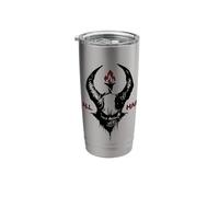 Satan Black Flame trve Metalhead Devil Lucifer Wicca Pagan Stainless Steel Insulated Tumbler