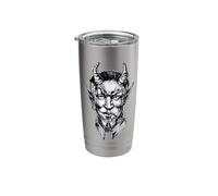 Satan Devil Old Scratch Handsome Gentleman Tattoo Stainless Steel Insulated Tumbler