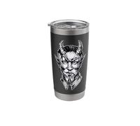 Satan Devil Old Scratch Handsome Gentleman Tattoo Stainless Steel Insulated Tumbler