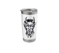 Satan Devil Old Scratch Handsome Gentleman Tattoo Stainless Steel Insulated Tumbler