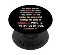 Satan Has Blinded The Minds Of Unbelievers 2 Cor 4 4 PopSockets Adhesive PopGrip