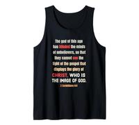 Satan Has Blinded The Minds of Unbelievers 2 Cor 4 4 Tank Top