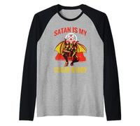 Satan is my sugar daddy devil and hell Raglan Baseball Tee